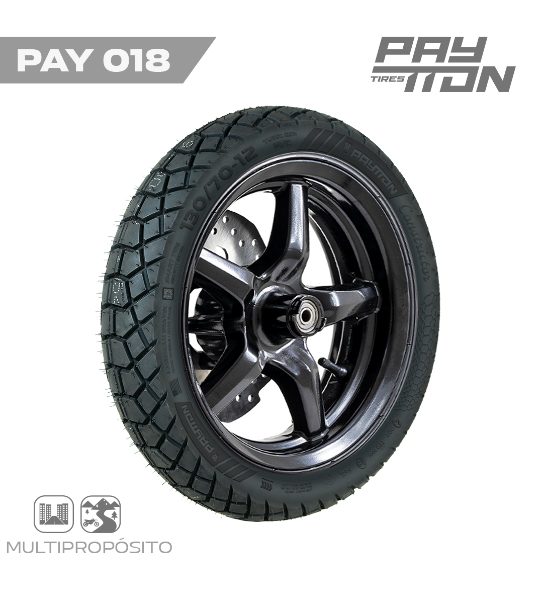 PAY018 LLANTA 130/70-12  TL MX05