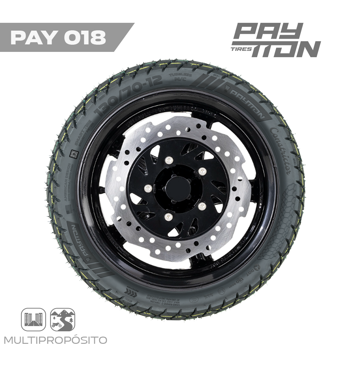 PAY018 LLANTA 130/70-12  TL MX05