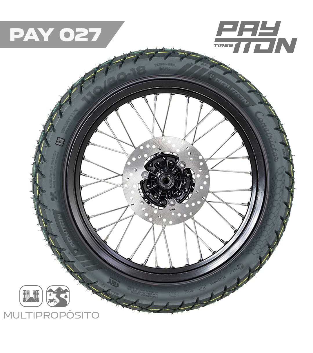 PAY027 LLANTA 110/80-18 TL MX05