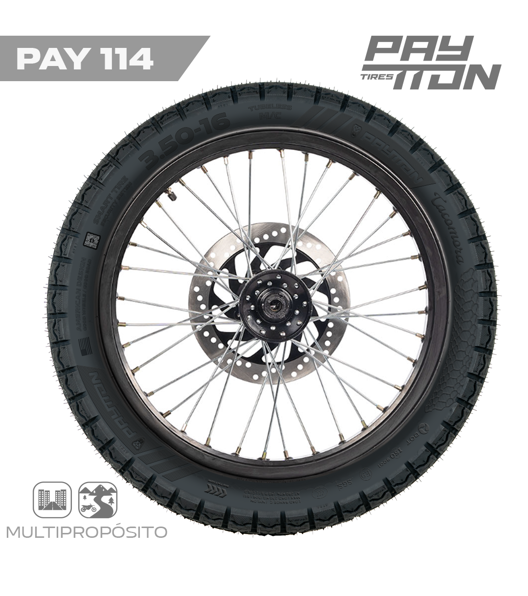 LLANTA 3.50-16 TL  - PAY114