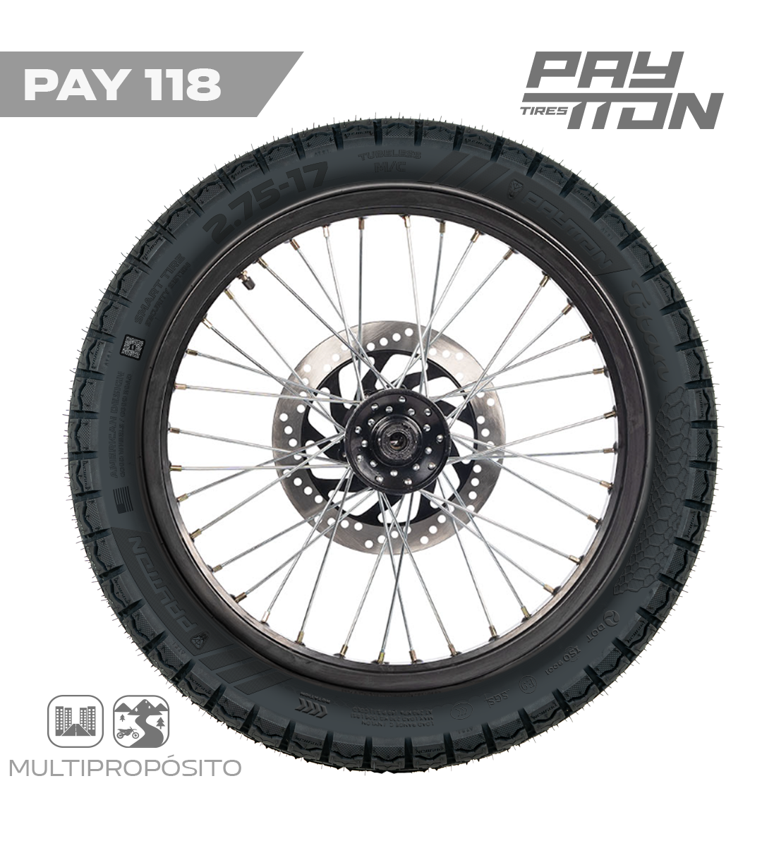 LLANTA 2.75-17 TL  - PAY118