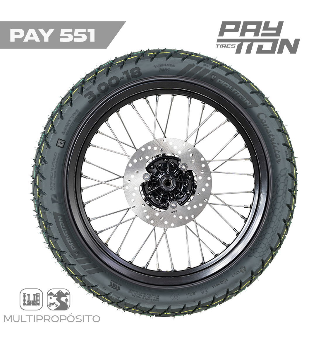 LLANTA 3.00-18 TL  - PAY551